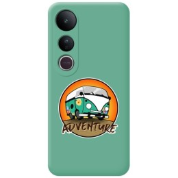 Funda Silicona Líquida Verde para Vivo V50 Lite 4G / 5G diseño Adventure Dibujos