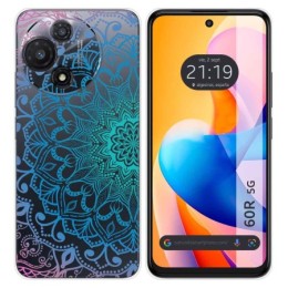 Funda Silicona Transparente para TCL 60R 5G diseño Mandala Dibujos