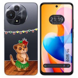 Funda Silicona Transparente para TCL 60R 5G diseño Suricata Dibujos
