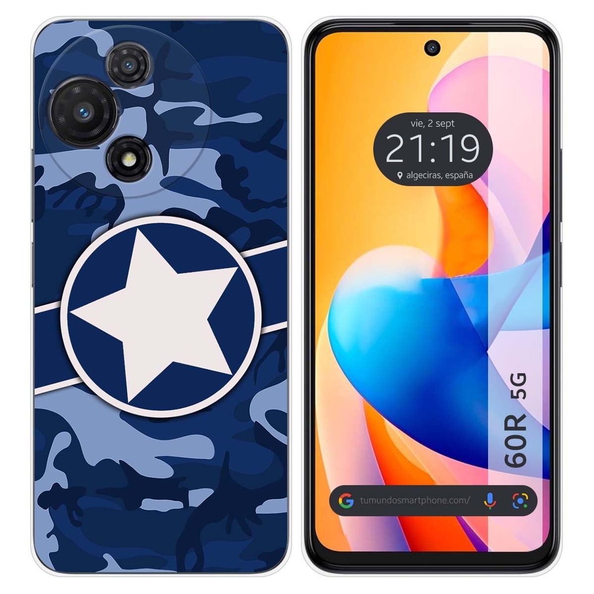 Funda Silicona para TCL 60R 5G diseño Camuflaje 03 Dibujos