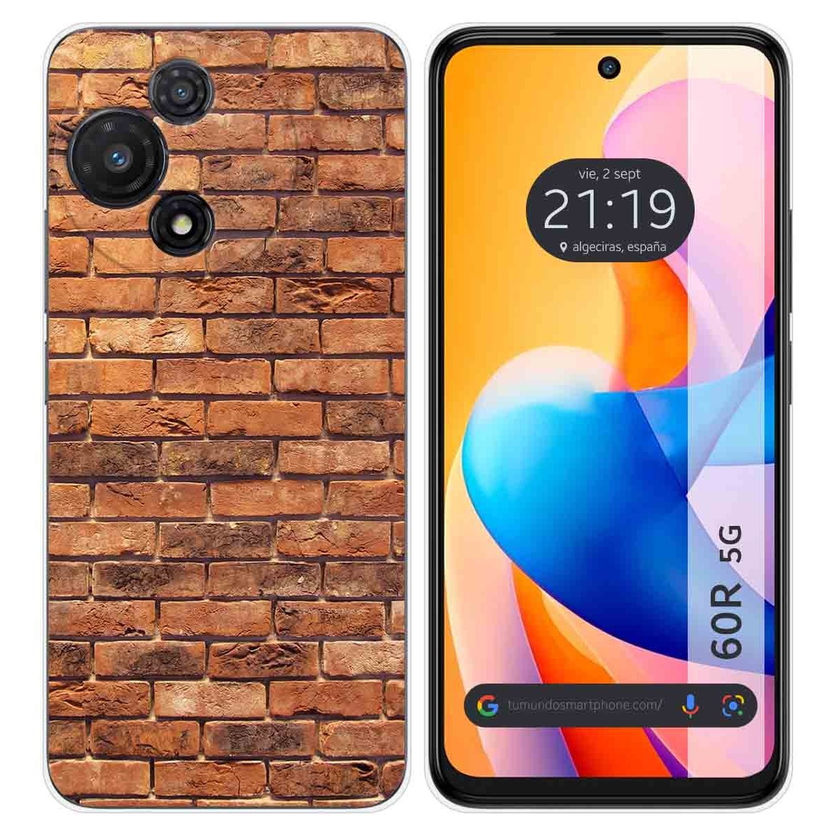 Funda Silicona para TCL 60R 5G diseño Ladrillo 04 Dibujos