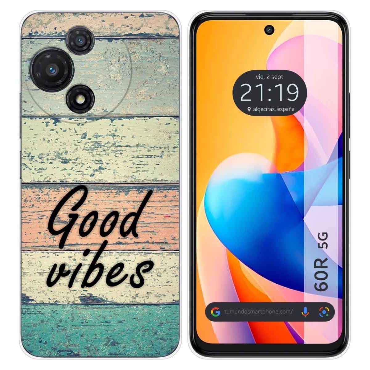 Funda Silicona para TCL 60R 5G diseño Madera 01 Dibujos