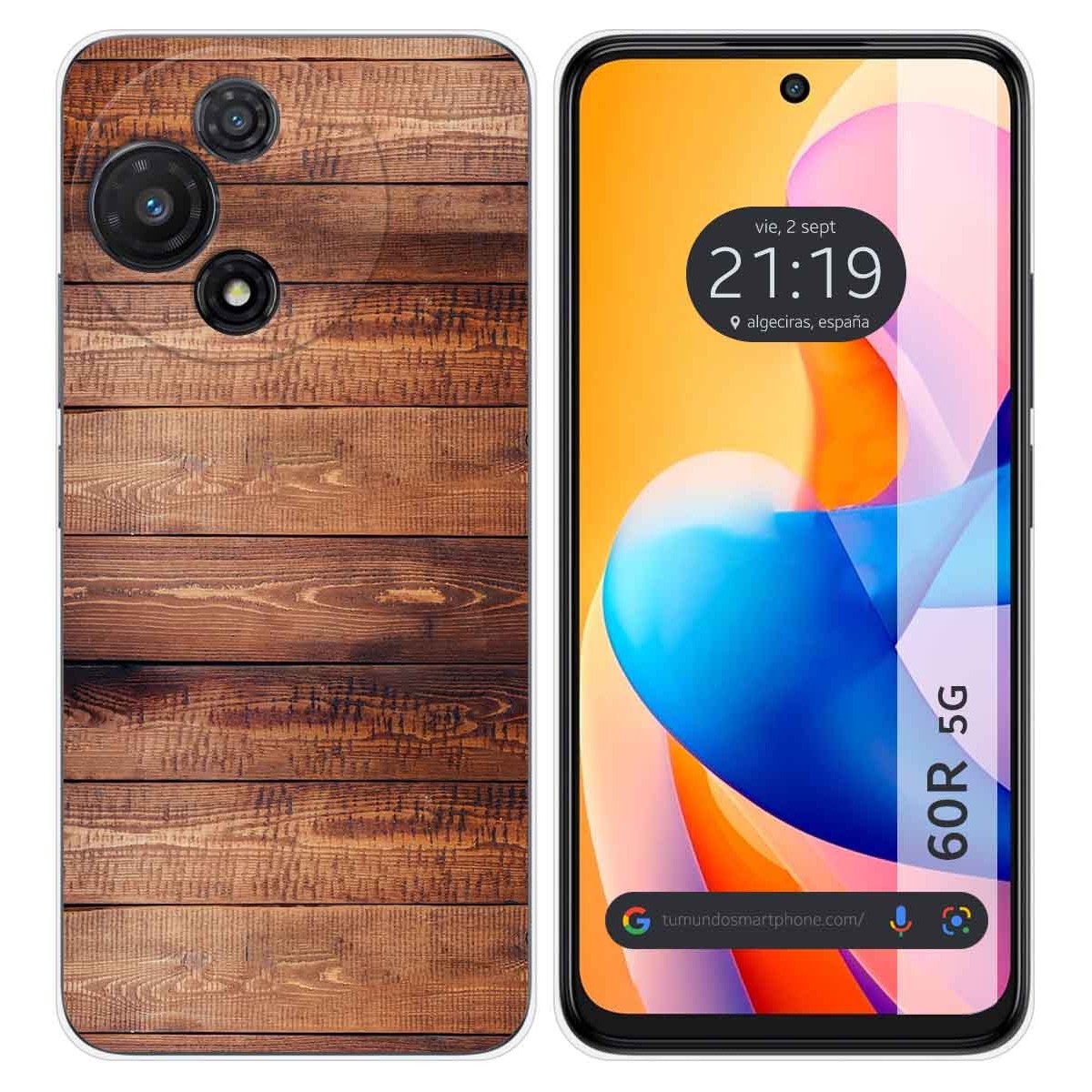 Funda Silicona para TCL 60R 5G diseño Madera 02 Dibujos