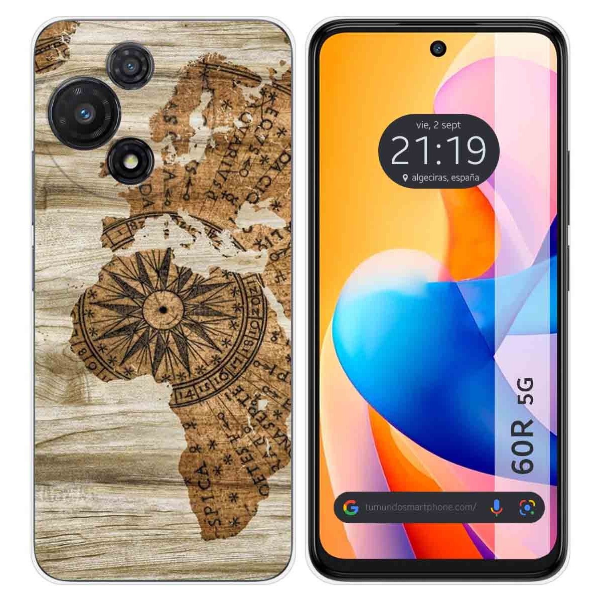 Funda Silicona para TCL 60R 5G diseño Madera 07 Dibujos