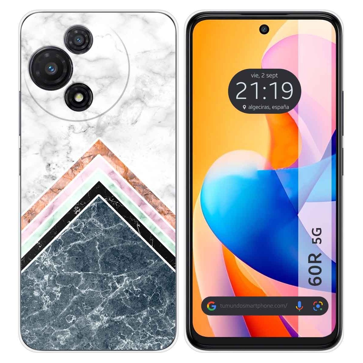 Funda Silicona para TCL 60R 5G diseño Mármol 05 Dibujos