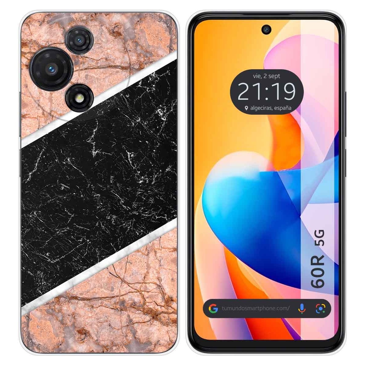 Funda Silicona para TCL 60R 5G diseño Mármol 07 Dibujos