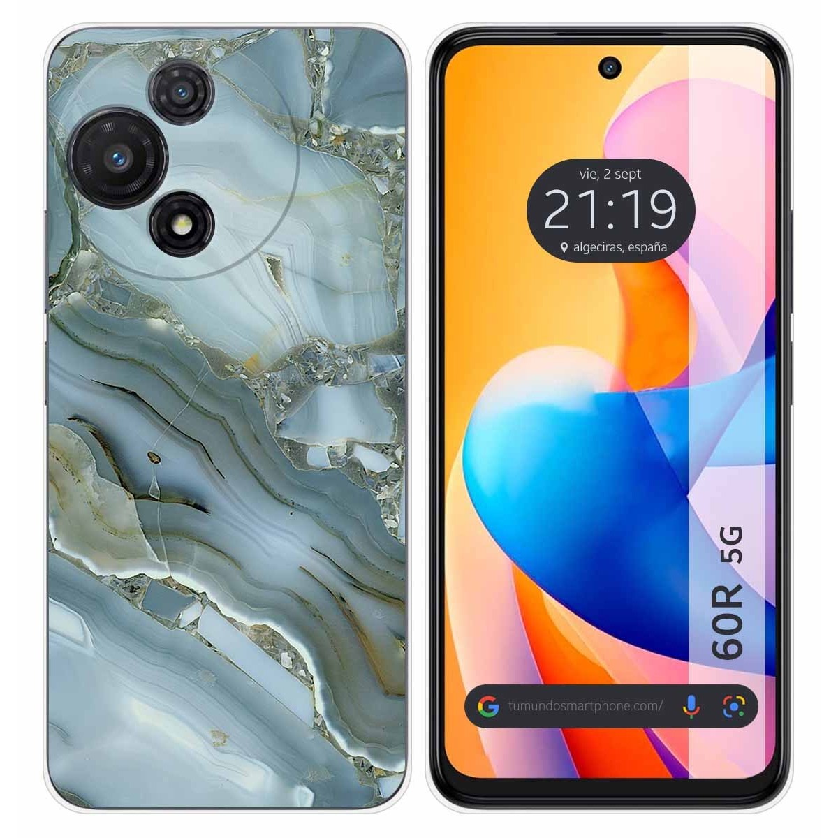 Funda Silicona para TCL 60R 5G diseño Mármol 09 Dibujos