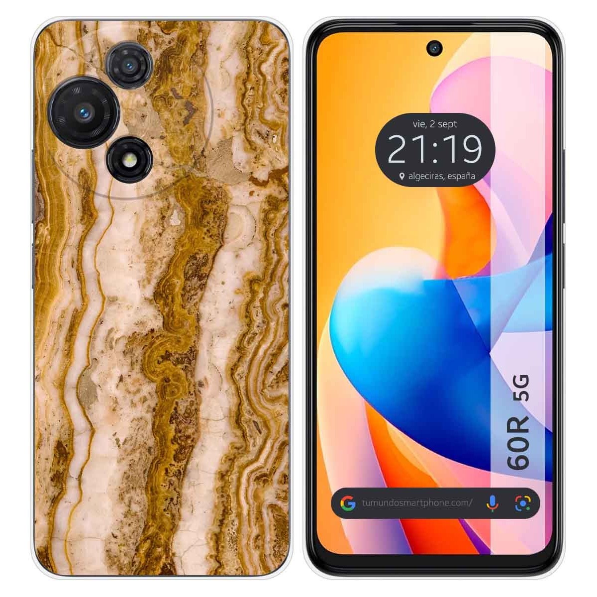 Funda Silicona para TCL 60R 5G diseño Mármol 10 Dibujos