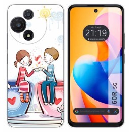 Funda Silicona para TCL 60R 5G diseño Café Dibujos