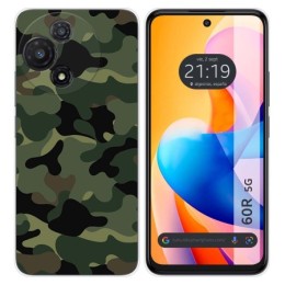 Funda Silicona para TCL 60R 5G diseño Camuflaje Dibujos