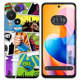 Funda Silicona para TCL 60R 5G diseño Comic Dibujos