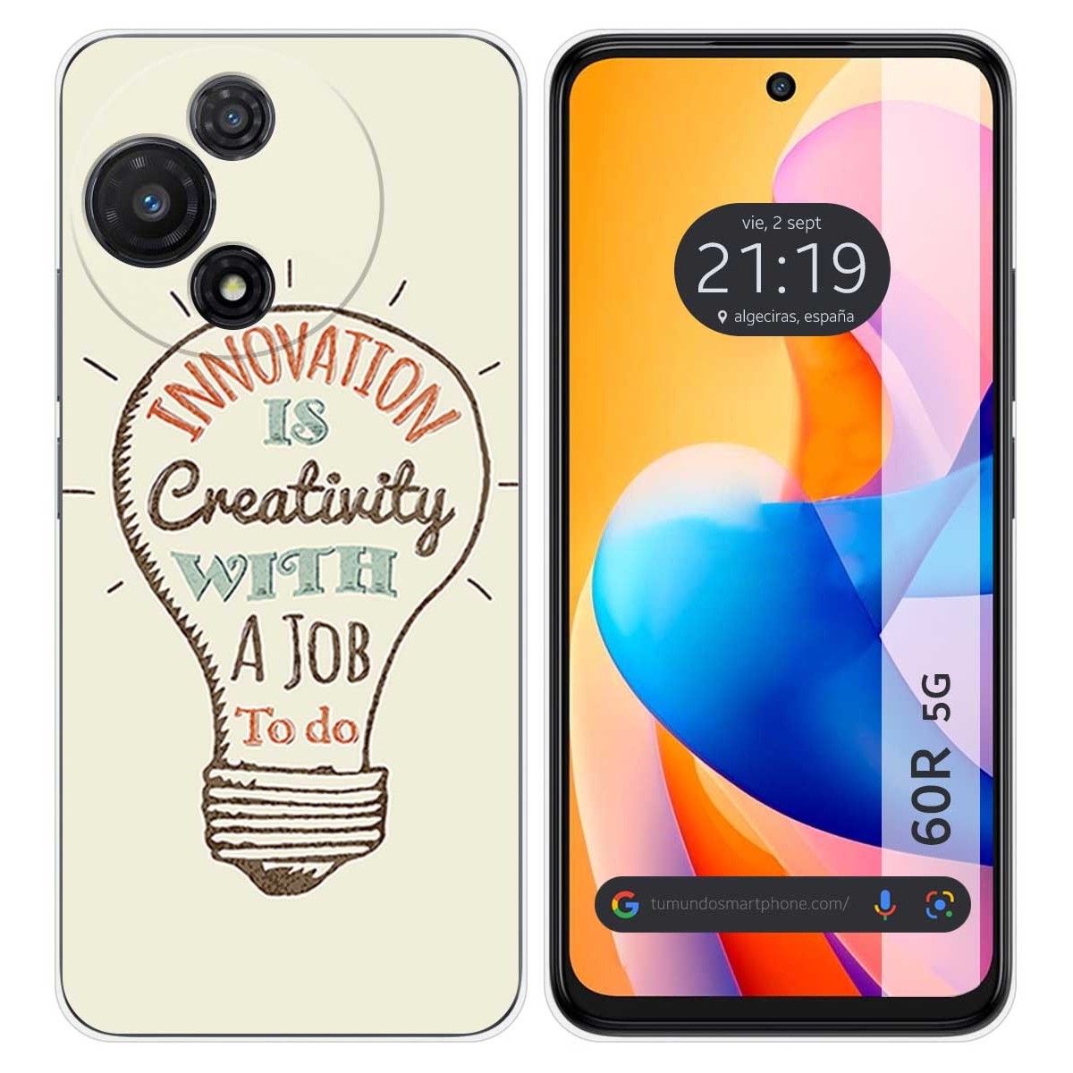 Funda Silicona para TCL 60R 5G diseño Creativity Dibujos