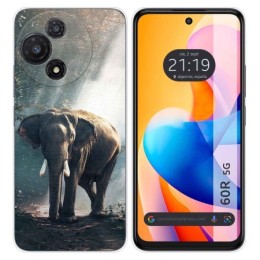 Funda Silicona para TCL 60R 5G diseño Elefante Dibujos