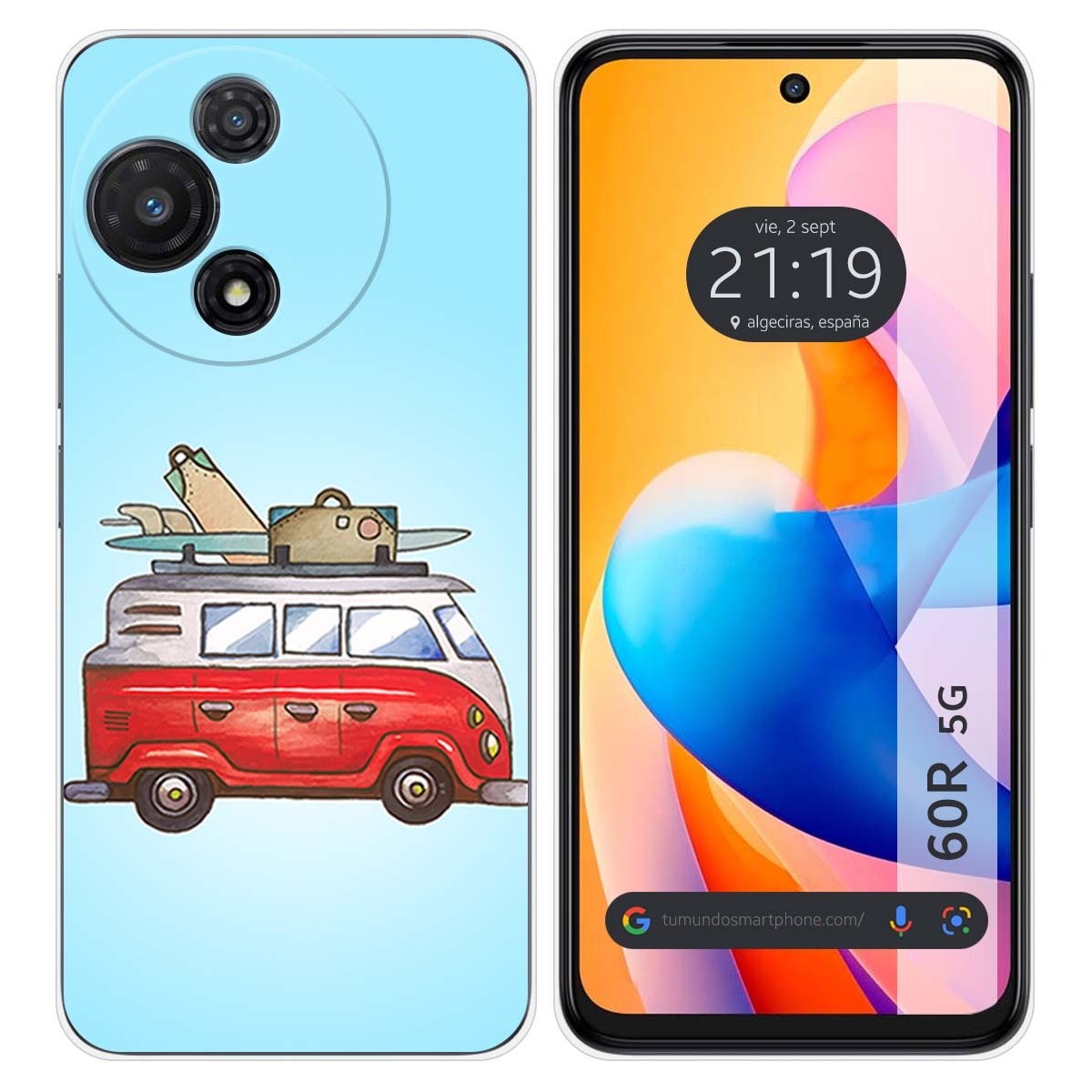 Funda Silicona para TCL 60R 5G diseño Furgoneta Dibujos