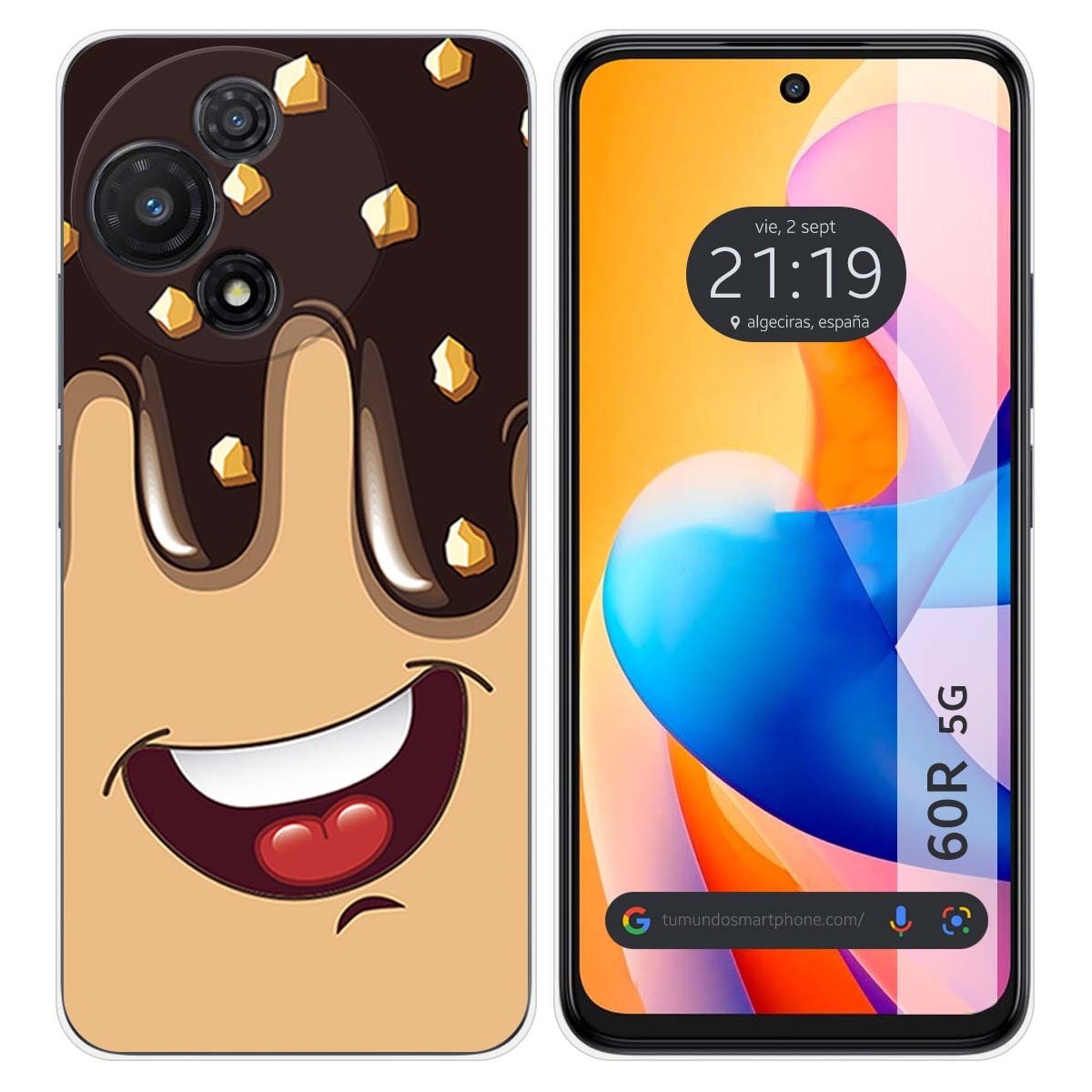 Funda Silicona para TCL 60R 5G diseño Helado Chocolate Dibujos