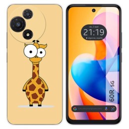 Funda Silicona para TCL 60R 5G diseño Jirafa Dibujos
