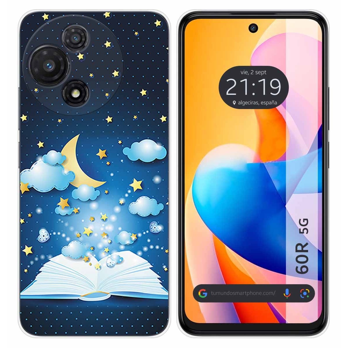 Funda Silicona para TCL 60R 5G diseño Libro Cuentos Dibujos
