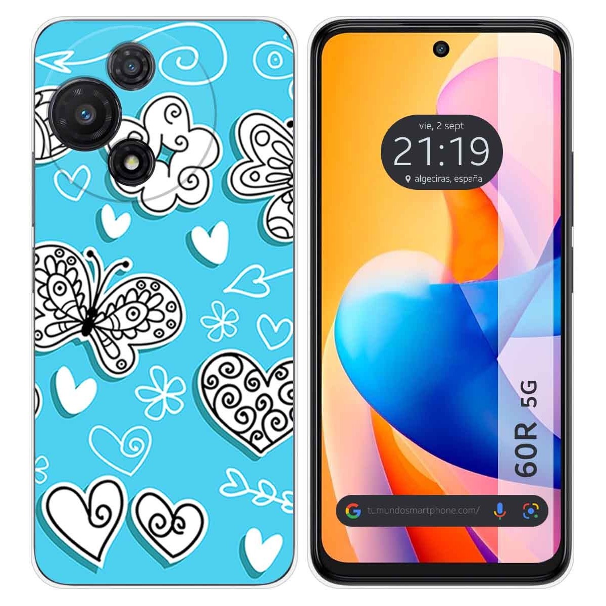 Funda Silicona para TCL 60R 5G diseño Mariposas Dibujos