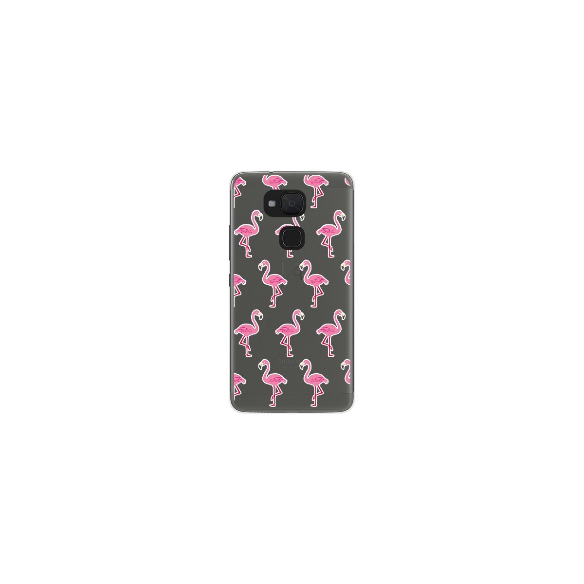 Funda Gel Transparente para Bq Aquaris V Plus / Vs Plus Diseño Flamenco Dibujos