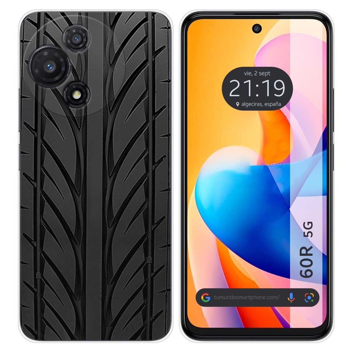 Funda Silicona para TCL 60R 5G diseño Neumatico Dibujos