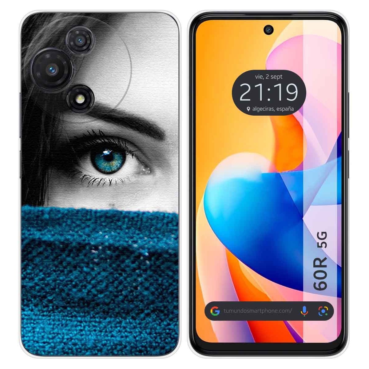 Funda Silicona para TCL 60R 5G diseño Ojo Dibujos