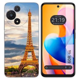 Funda Silicona para TCL 60R 5G diseño Paris Dibujos