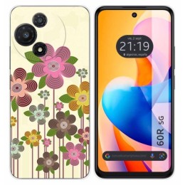Funda Silicona para TCL 60R 5G diseño Primavera En Flor Dibujos