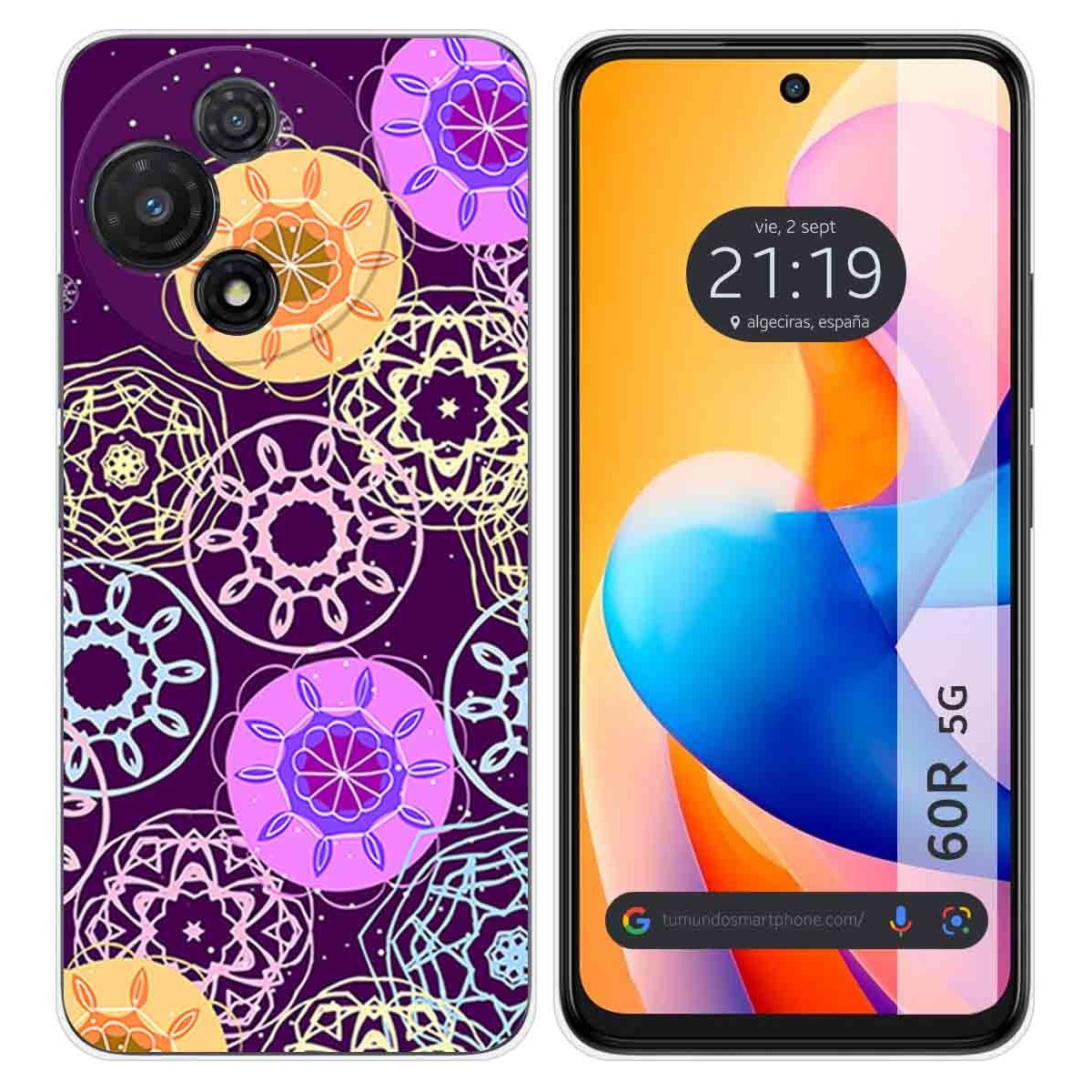 Funda Silicona para TCL 60R 5G diseño Radial Dibujos