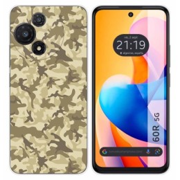 Funda Silicona para TCL 60R 5G diseño Sand Camuflaje Dibujos