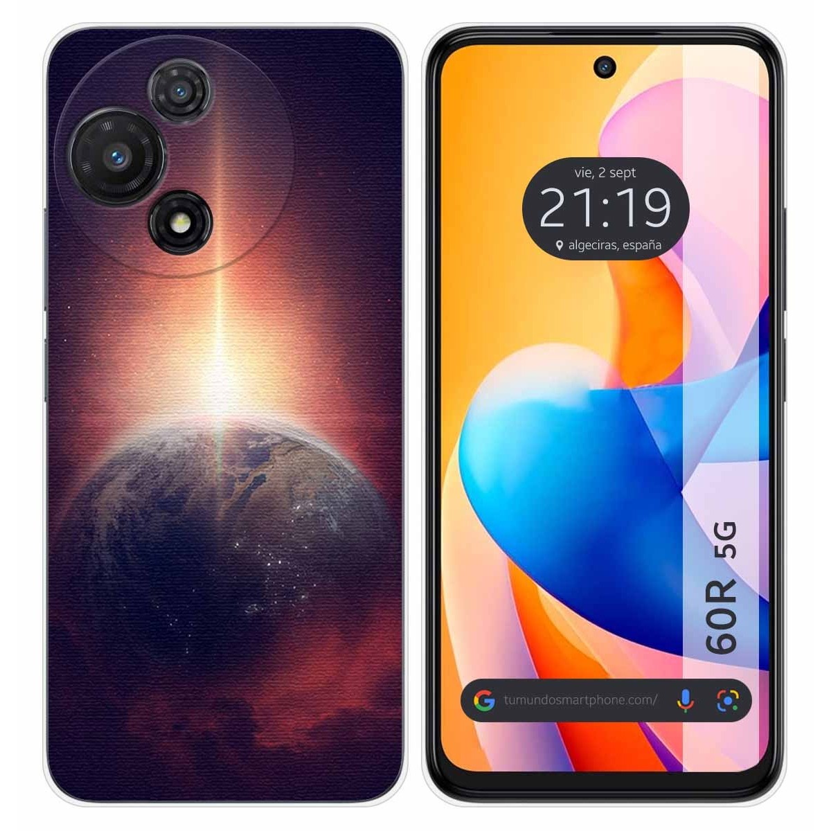Funda Silicona para TCL 60R 5G diseño Tierra Dibujos