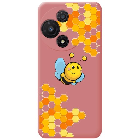 Funda Silicona Líquida Rosa para TCL 60R 5G diseño Abeja Dibujos