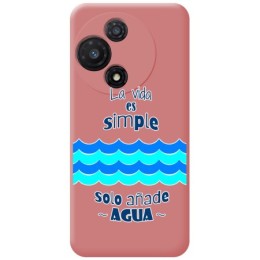 Funda Silicona Líquida Rosa para TCL 60R 5G diseño Agua Dibujos
