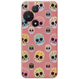 Funda Silicona Líquida Rosa para TCL 60R 5G diseño Catrina Dibujos