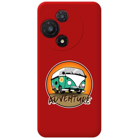 Funda Silicona Líquida Roja para TCL 60R 5G diseño Adventure Dibujos