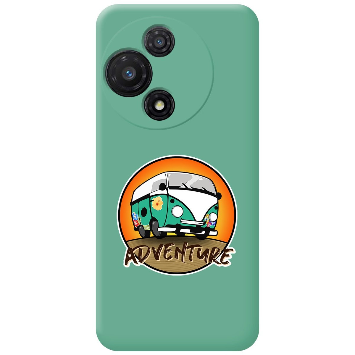Funda Silicona Líquida Verde para TCL 60R 5G diseño Adventure Dibujos