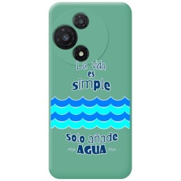 Funda Silicona Líquida Verde para TCL 60R 5G diseño Agua Dibujos