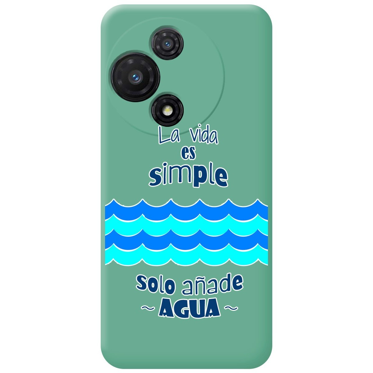 Funda Silicona Líquida Verde para TCL 60R 5G diseño Agua Dibujos