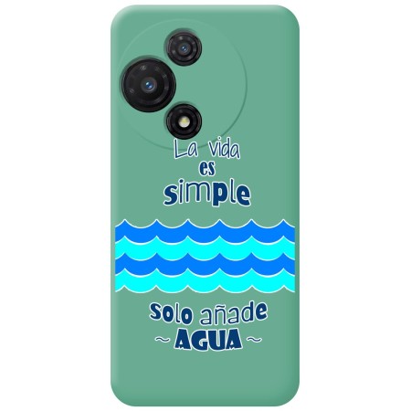 Funda Silicona Líquida Verde para TCL 60R 5G diseño Agua Dibujos