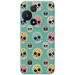 Funda Silicona Líquida Verde para TCL 60R 5G diseño Catrina Dibujos