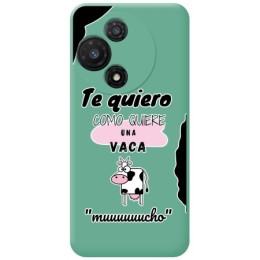 Funda Silicona Líquida Verde para TCL 60R 5G diseño Vaca Dibujos