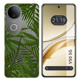 Funda Silicona Transparente para Vivo V50 5G diseño Jungla Dibujos