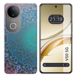 Funda Silicona Transparente para Vivo V50 5G diseño Mandala Dibujos