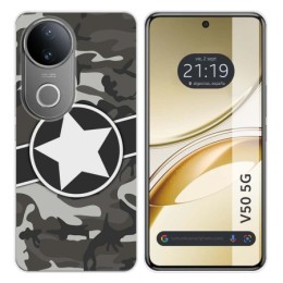 Funda Silicona para Vivo V50 5G diseño Camuflaje 02 Dibujos
