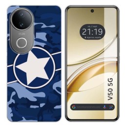 Funda Silicona para Vivo V50 5G diseño Camuflaje 03 Dibujos