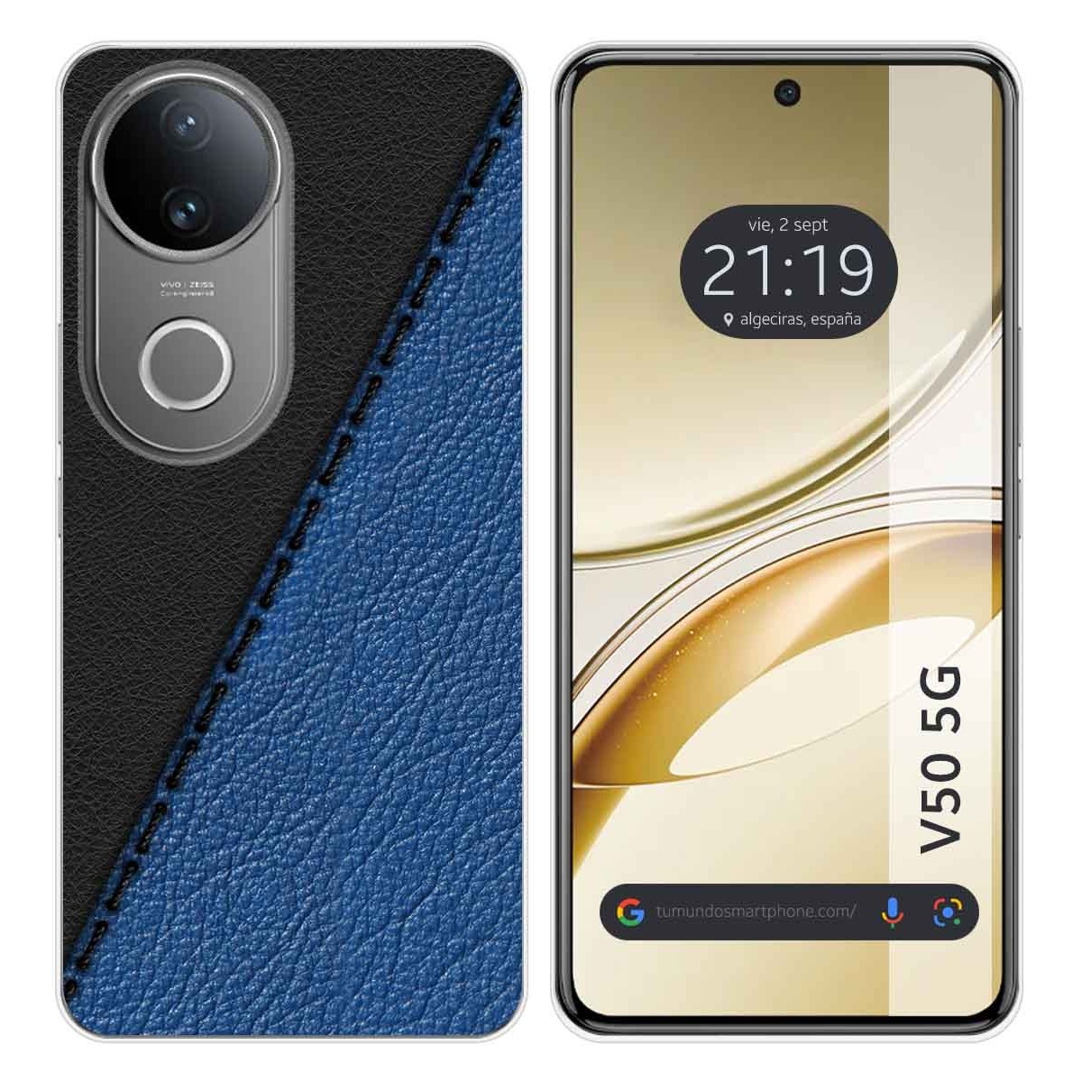 Funda Silicona para Vivo V50 5G diseño Cuero 02 Dibujos