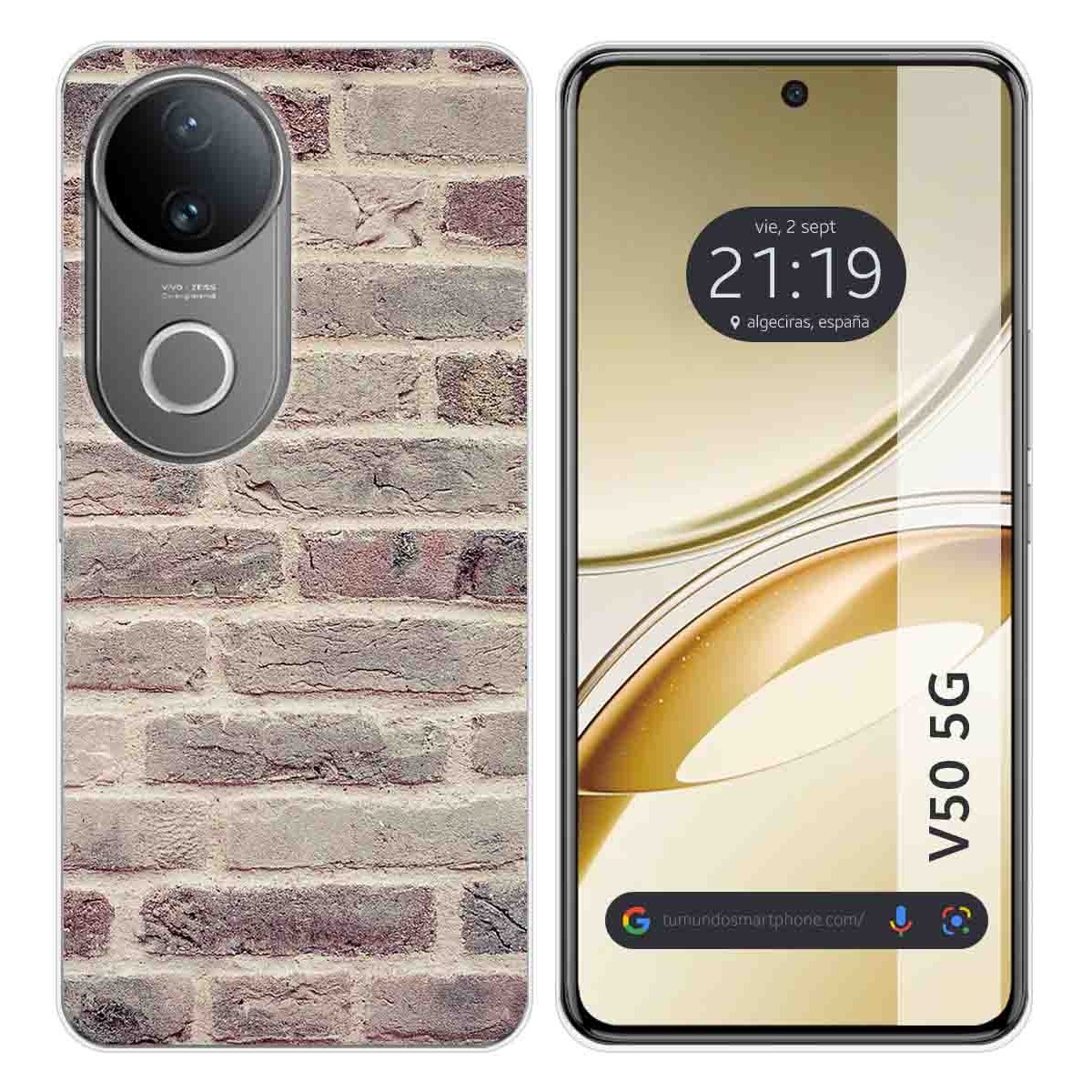 Funda Silicona para Vivo V50 5G diseño Ladrillo 01 Dibujos