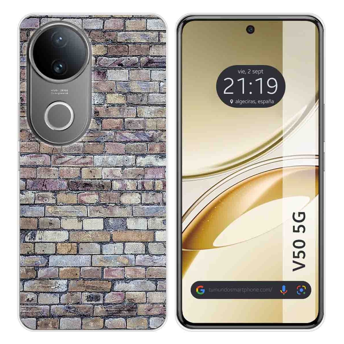 Funda Silicona para Vivo V50 5G diseño Ladrillo 02 Dibujos