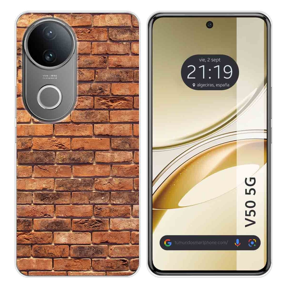 Funda Silicona para Vivo V50 5G diseño Ladrillo 04 Dibujos
