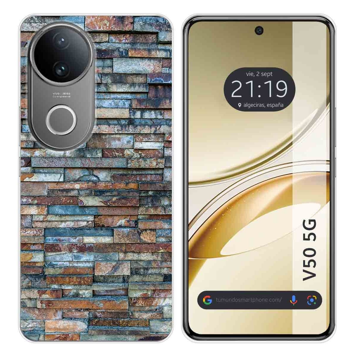 Funda Silicona para Vivo V50 5G diseño Ladrillo 05 Dibujos