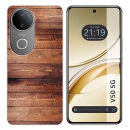 Funda Silicona para Vivo V50 5G diseño Madera 02 Dibujos